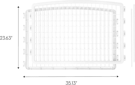 IRIS USA Dog Playpen Add-On Panels, 2-Panel 24" Pet Playpen, Puppy Playpen, Foldable, Customizable, White - Product Image