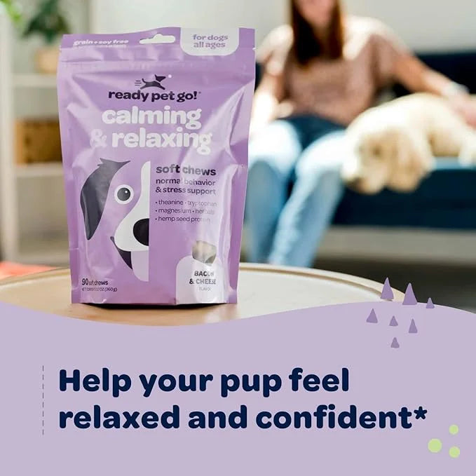 Hemp Calming Chews for Dogs | Herbal Dog Calming Chews for Anxiety from Normal and Occasional Stressors Including Separati...