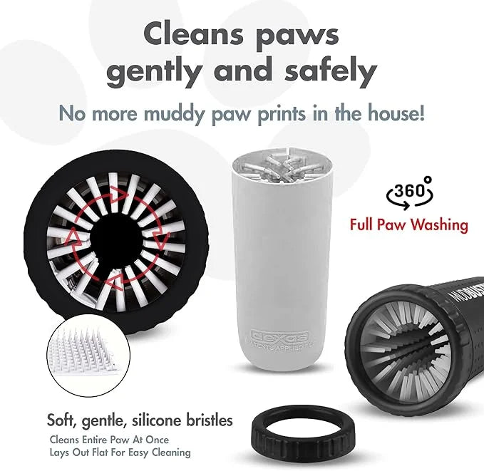 Dexas MudBuster Portable Dog Paw Washer/Paw Cleaner, Large, Matte Black- Special Edition (PW72025-22WP) - Product Image