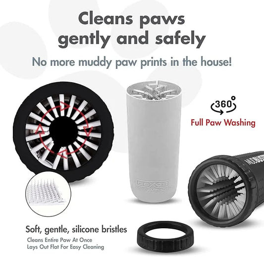 Dexas MudBuster Portable Dog Paw Washer/Paw Cleaner, Large, Matte Black- Special Edition (PW72025-22WP) - Product Image