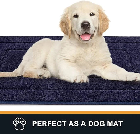 PURRUGS Dirt Trapper Door Mat 24" x 36", Non-Slip/Skid Machine Washable Entryway Rug, Dog Door Mat, Super Absorbent Welcom...