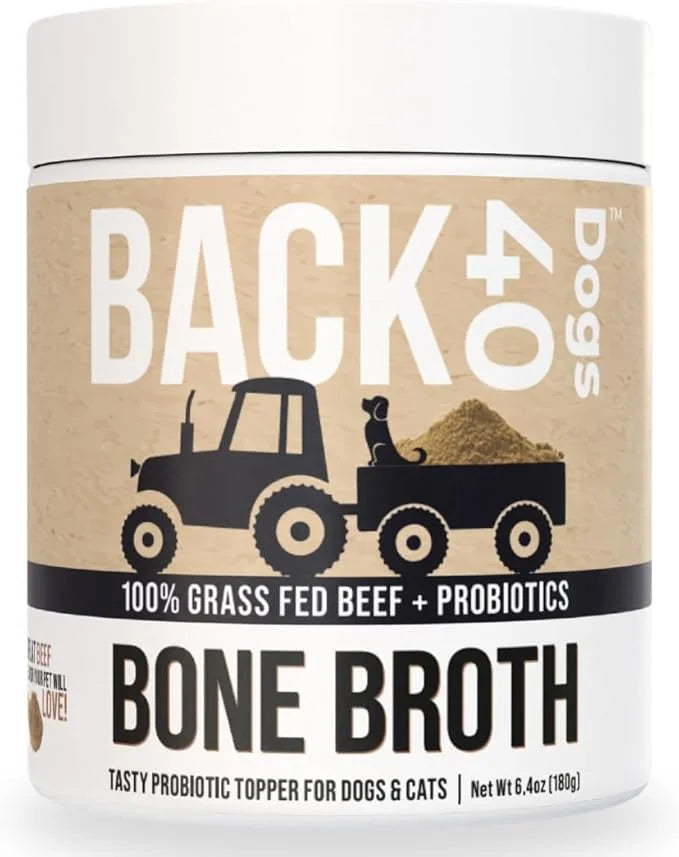 Grass-Fed Beef Bone Broth Powder for Dogs with Probiotics, Chondroitin & Glucosamine – Supports Gut Health, Joint & Immune...