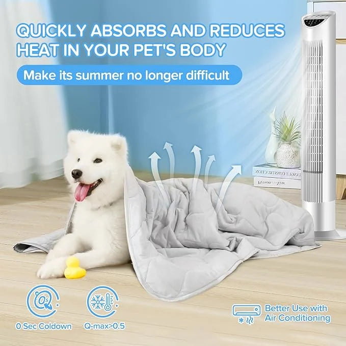 Rywell Cooling Mat 60 * 80IN, Cooling Comforter for Home Use Q-Max>0.5, Cooling&Soft Surfaces for All Seasons,Protect Furn...