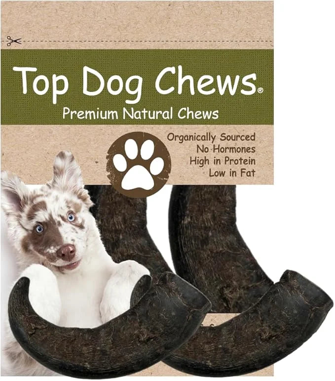 Top Dog Chews – Water Buffalo Horn, Long Lasting Dog Chew for Aggressive Chewers, All Natural, Dog Bone for Large & Medium...