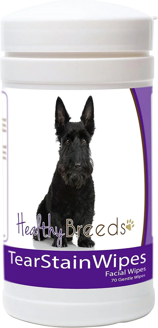 Healthy Breeds Scottish Terrier Tear Stain Wipes 70 Count - Product Image