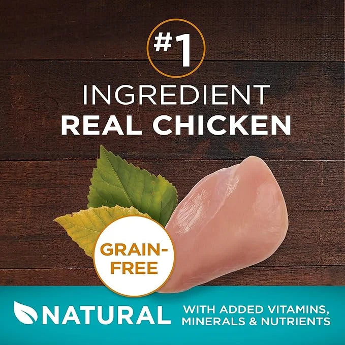 Purina ONE Natural, High Protein, Grain Free Dry Cat Food, True Instinct With Real Chicken - 3.2 lb. Bag - Product Image