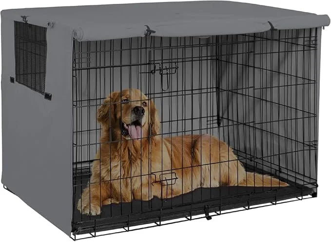 Explore Land 54 inch Gray Dog Crate Cover Bundle with 53 inch Dog Bed Cover - Product Image