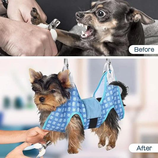 Dog Grooming Hammock Harness, Pet Grooming Hammock for Cats & Dogs, Dog Sling for Nail Clipping/Trimming - Product Image