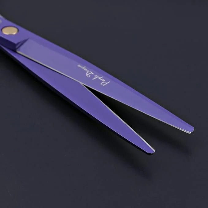 Purple Dragon 7.0 inch Professional Dog Grooming Hair Cutting Scissor &Curved Scissor&Chunker Shear Kit with Bag - for Pet...