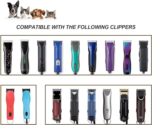 2 Pack Detachable Pet Dog Clipper Blades, Compatible with Andis Size 4FC Cut Length 3/8"(9.5mm), Most Oster A5,Wahl KM Ser...