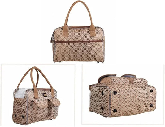 Hubulk Dog Carrier Bag Pet Tote Bag Doggie Handbag Cat Purse Puppy Pouch, Free Collapsible Dog Bowl Included (S Khaki) - P...