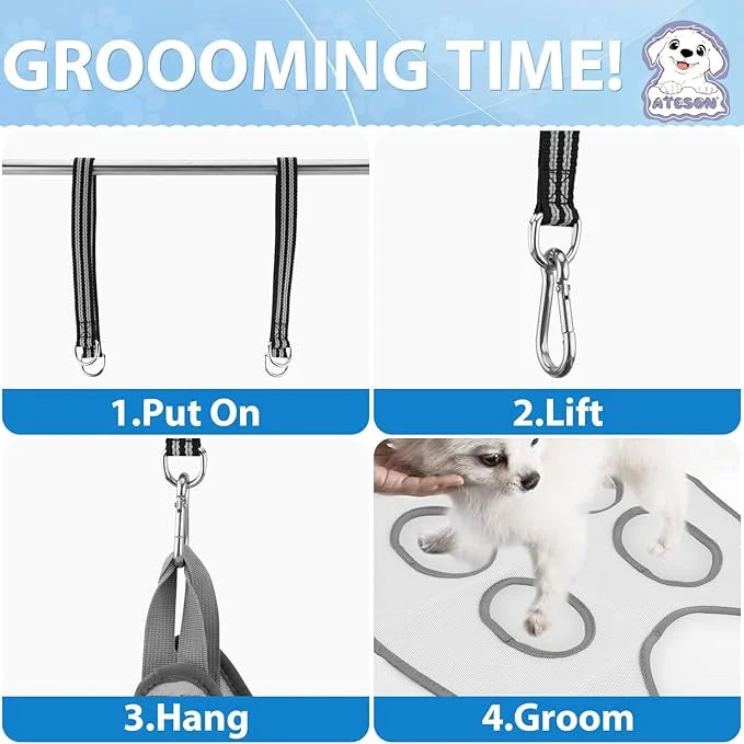 Pet Grooming Hammock Harness for Small Dogs & Cats Nail Trimming, Dog Sling for Cutting Nails, Dog Hanging Holder Hanger w...