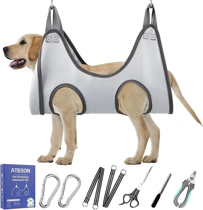 Pet Grooming Hammock Harness for XL Large Dogs Nail Trimming, Dog Sling for Cutting Nails, Dog Hanging Holder Hanger with ...