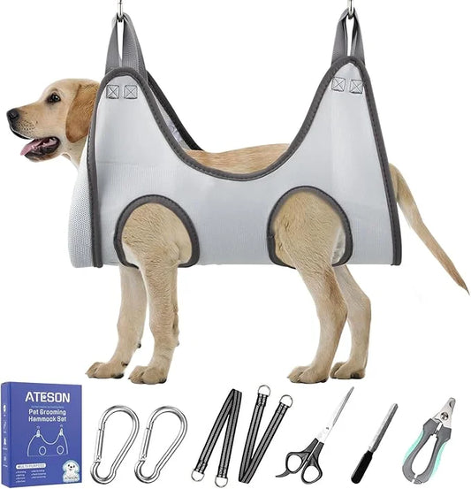 Pet Grooming Hammock Harness for XL Large Dogs Nail Trimming, Dog Sling for Cutting Nails, Dog Hanging Holder Hanger with ...