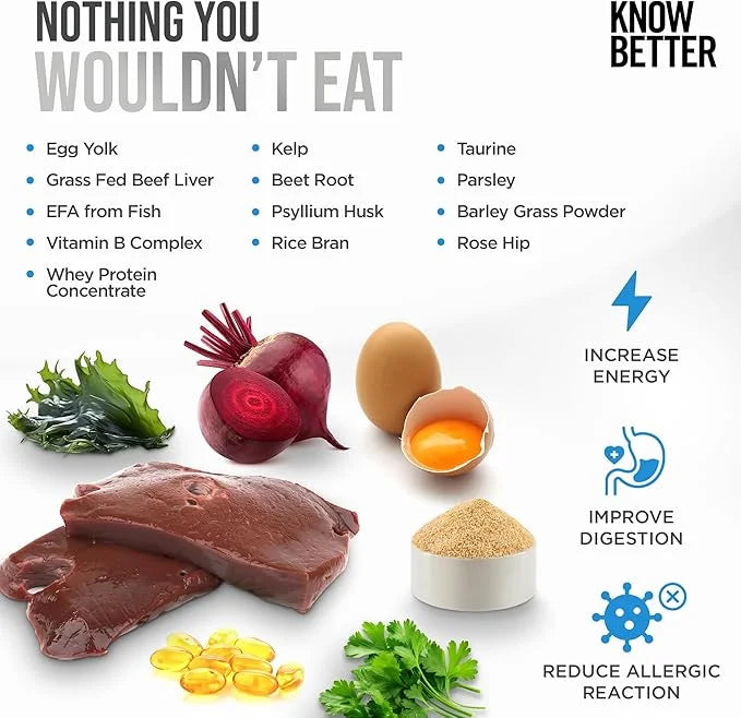 Know Better for Dogs - Beef Recipe, RAW or Cooked Premix/Supplement for Making Homemade Dog Food, All Natural, Holistic Ve...