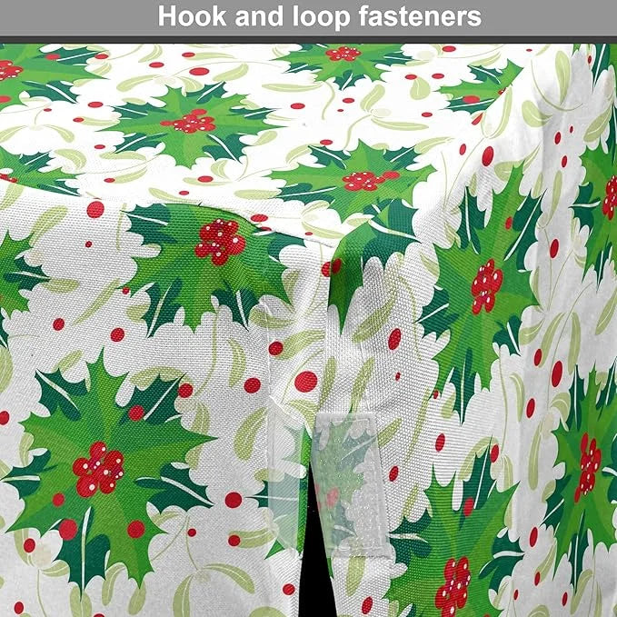 Lunarable Berries Dog Crate Cover, Holiday Themed Illustration of Berries Seasonal Christmas Ornaments, Easy to Use Pet Ke...
