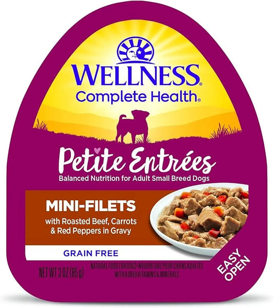 Wellness Petite Entrées Mini-Filets with Roasted Beef, Carrots & Red Peppers in Gravy, 3-Ounce Cup (Pack of 12) - Product ...