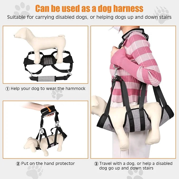Ownpets Pet Grooming Hammock, Dog Grooming Hammock with Carabiners, Breathable Pet Grooming Harness Sling for Grooming, Ha...