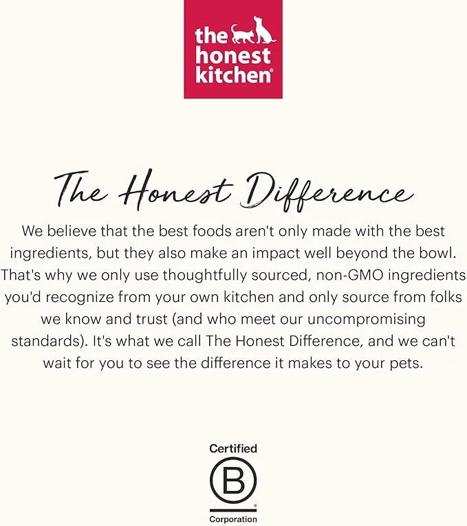 The Honest Kitchen Human Grade Dehydrated Grain Free Fruit & Veggie Base Mix Dog Food (Just Add Protein) - 7 Pound Box (Ma...