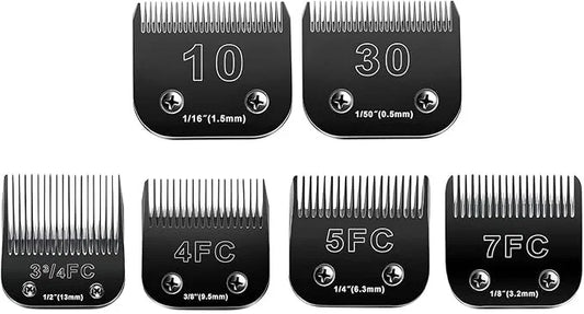 10 Blades Dog Grooming Blades Compatible with Andis/Oster A5/Wahl KM-10 Series Dog Clippers,Detachable Clipper Replacement...