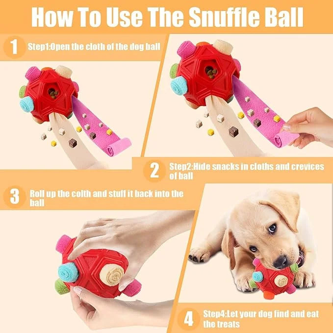 Dog Snuffle Ball-Interactive Puzzle Dog Toys Encourage Natural Foraging Skills Slow Feeder for Training and Stress Relief,...