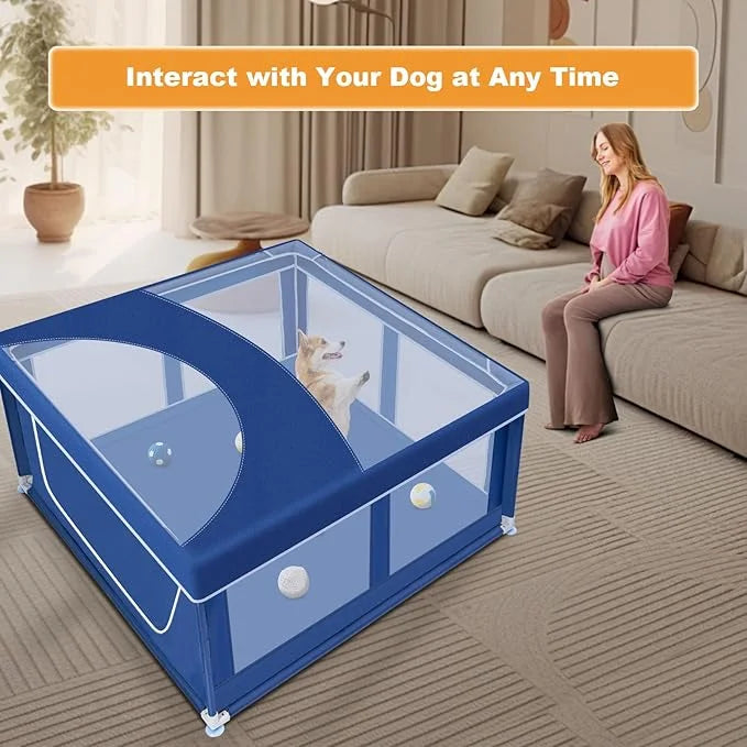 42x42 Inches Puppy Playpen with Top Cover, Dog Playpen for Small or Puppy Dogs, Pet Playpen for Indoor & Outdoor, Sturdy S...