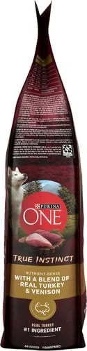 Purina ONE True Instinct With A Blend Of Real Turkey and Venison Dry Dog Food - 7.4 lb. Bag - Product Image