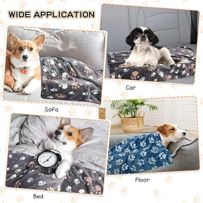 1 Pack 3 Blankets for Dogs, Dog Blankets for Large Dogs, Medium Dog Blanket Super Soft Fluffy Premium Fleece Pet Blanket F...