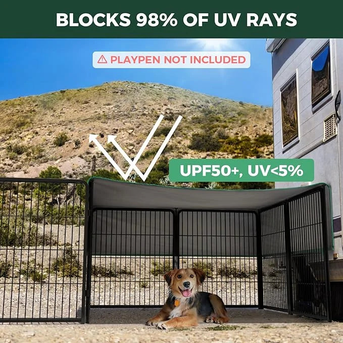 FXW Sun Shade Specialized for FXW Dog Playpen (Not Suitable for Other Brands), Fits for 32"/40" H Rollick/Instant Dog Play...