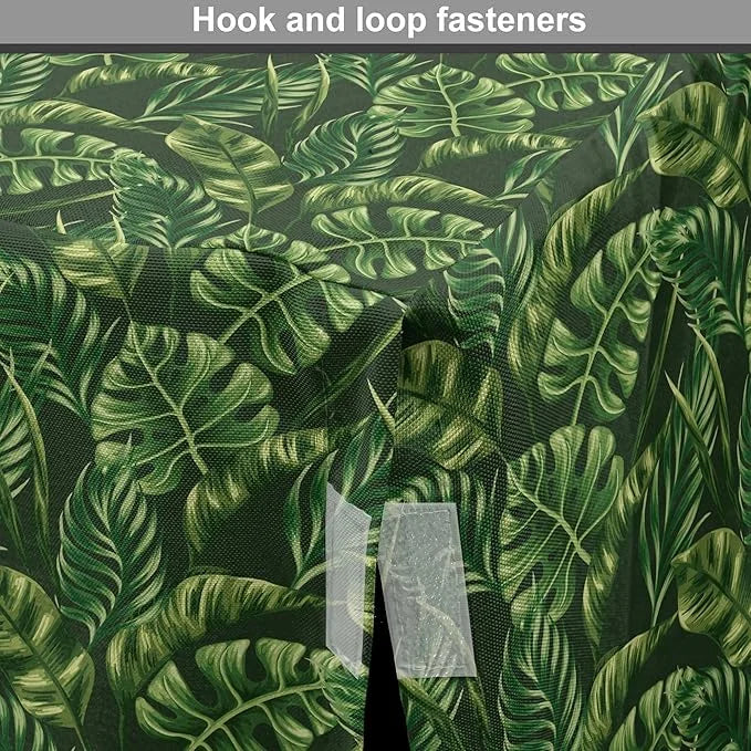 Lunarable Hunter Green Dog Crate Cover, Tropical Palm Leaves Exotic Plants Hawaiian Trees Jungle Natural Design, Easy to U...