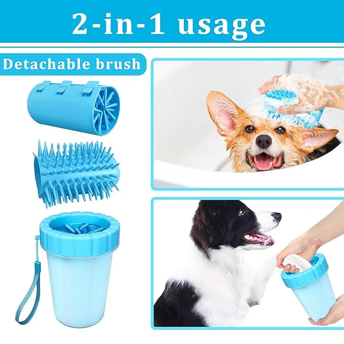Qianruida Dog Paw Cleaner Cup, Soft Silicone, Portable, Easy to Clean, Removes Mud and Dirt, Grooming Accessory for Home, ...