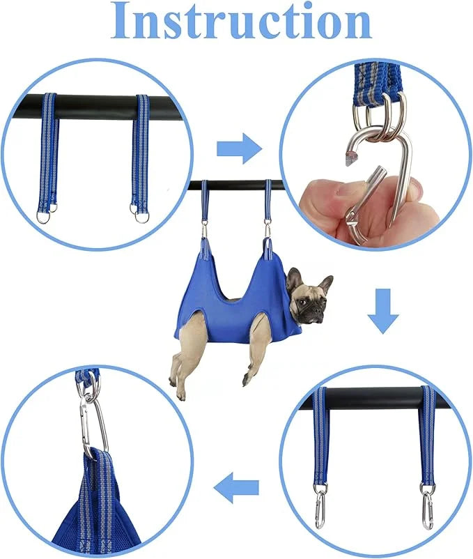 10 in 1 Dog Pet Grooming Hammock Harness with Nail Clippers/Trimmer, Nail File,Dog Nail Hammock, Dog Grooming Sling for Na...