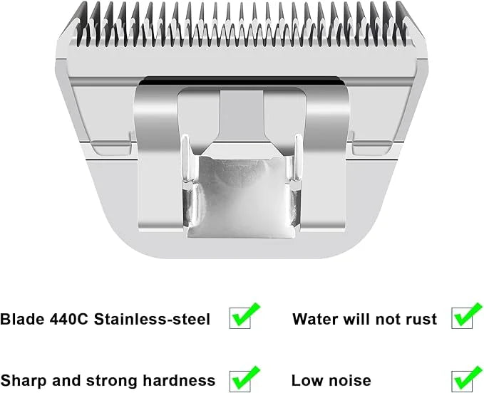 2 Pack 5 Wide Blades for Dog Grooming,Compatible with Andis,Oster A5,Wahl km10 Clippers,Cutting Length 1/4" (6.3mm) - Prod...