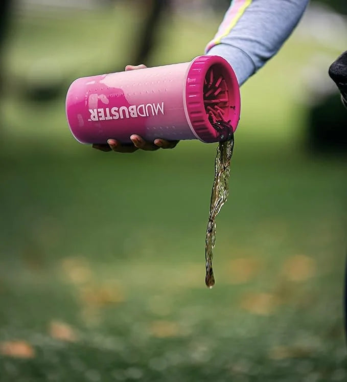 Dexas MudBuster Portable Dog Paw Cleaner, Pink Large Pet Supplies and Accessories - Product Image