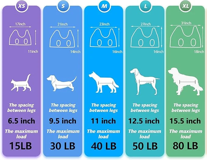 Pet Grooming Hammock Harness for Nail Trimming (XS 12lb), Sling Holder Hanger for Nail Clipping with Clippers, File, and C...