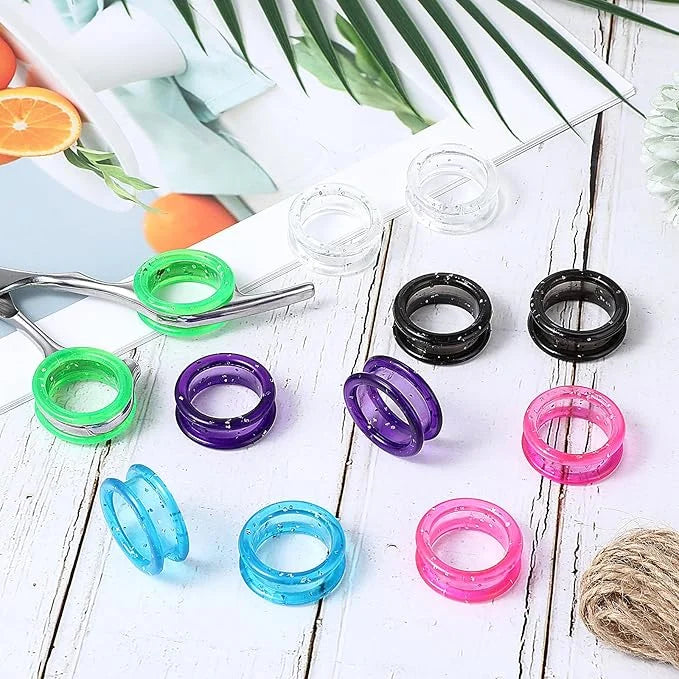 12 PCS Scissors Finger Rings Soft Silicone Scissors for Pet Grooming Scissors Accessories for Animal Hair Cutting Thumb In...