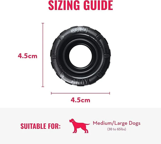 KONG Extreme Tires - KONG's Most Durable Natural Rubber Chew & Fetch Toy - Treat Dispenser Dog Tire Toy - Pet Supplies for...