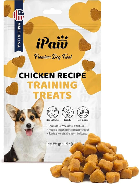 Dog Treats for Puppy Training, All Natural Human Grade Soft Dog Treat with Probiotics, Hypoallergenic, Easy to Digest (Chi...