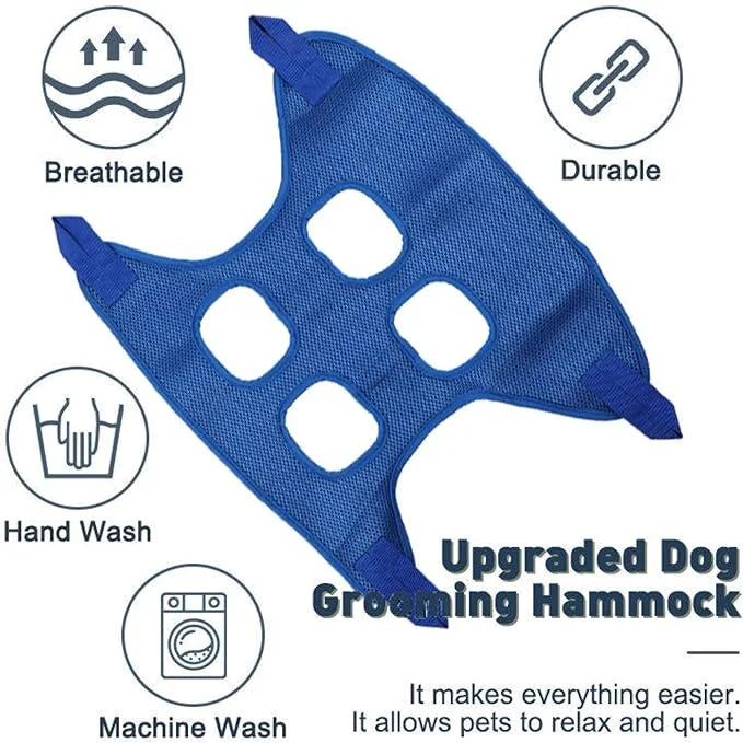Dog Grooming Hammock Harness for Dogs & Cats with Pet Nail Clipper Trimmer - Pet Grooming Accessory - Dog Slings for Large...