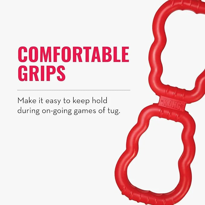 KONG Tug Toy - Dog Supplies for Tug of War - Natural Rubber Dog Toy for Outdoor & Indoor Playtime - for Medium/Large Dogs ...