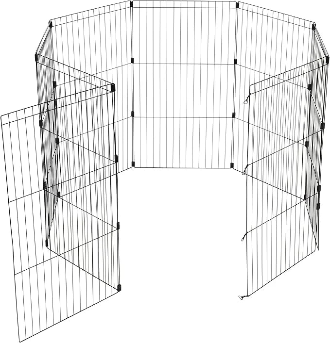 IRIS USA Metal Dog Playpen, 8-Panel 42" Pet Playpen, Puppy Playpen, Indoor/Outdoor Dog Fence, 58 x 58 x 42, Foldable, Cust...