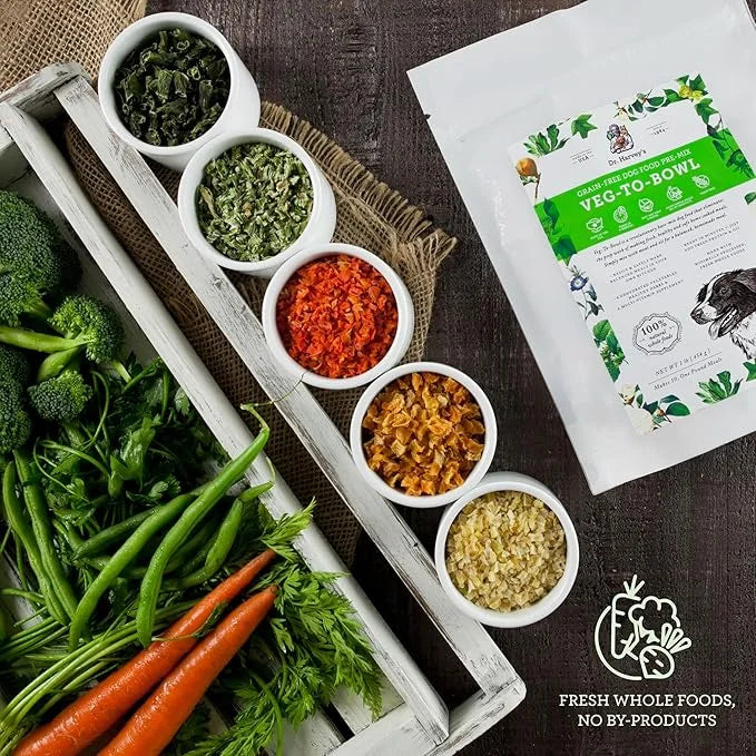 Dr. Harvey's Veg-to-Bowl Dog Food, Human Grade Dehydrated Base Mix for Dogs, Grain Free Holistic Mix (3 Pound) - Product I...