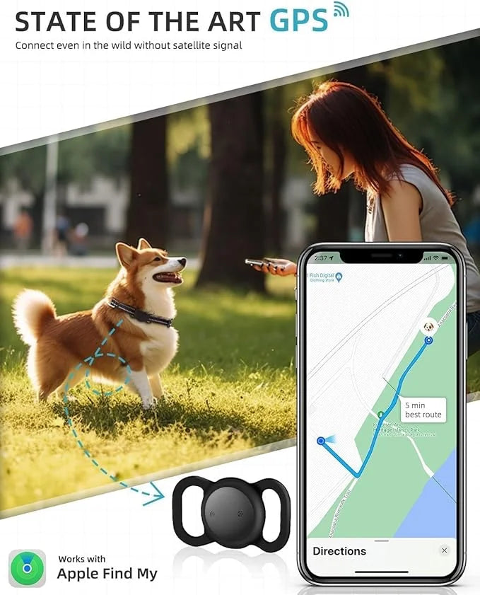 VB GPS Tracker for Dogs (2 Pack), Mini GPS Cat Tracker, Smart Pet Activity Tracker (iOS Only), No Monthly Fee, Compatible ...