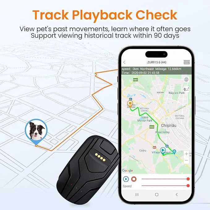GPS Tracker & Health Monitoring for Dogs,Wireless Fence 2 in 1 Pet Tracking Smart Collar,Unlimited Range,Real-Time GPS Tra...