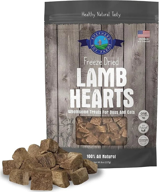 Freeze Dried Dog and Cat Treats, Lamb Heart, All Natural Single Ingredient Freeze-Dried Dog Treat & Dog Snacks, Made in US...