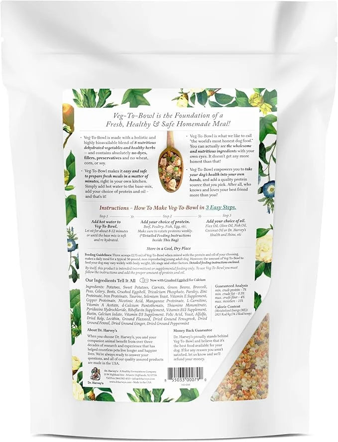 Dr. Harvey’s Veg-to-Bowl Pre-Mix Dog Food, Grain Free for a Whole Food Diet (5 pounds) - Product Image
