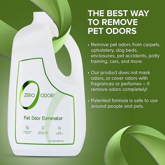 Zero Odor - Pet Odor Eliminator for strong odor, Eliminate Air & Surface Odors – Patented Molecular Technology Best For Ca...