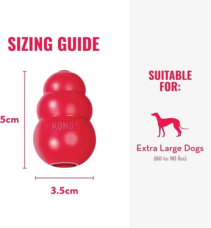 KONG Classic Stuffable Dog Toy - Fetch & Chew Toy for Dogs - Treat-Filling Capabilities & Erratic Bounce for Extended Play...