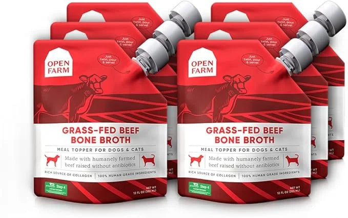 Open Farm Bone Broth, Food Topper for Both Dogs and Cats with Responsibly Sourced Meat and Superfoods Without Artificial F...