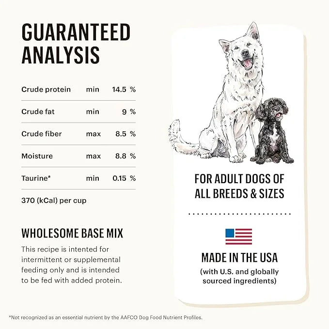 The Honest Kitchen Human Grade Dehydrated Grain Free Veggie, Nut & Seed Base Mix for Dogs - 7 Pound Box (Makes 12 Pounds) ...